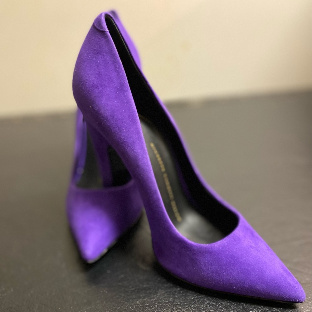 New Giuseppe Zanotti Purple Suede Pumps